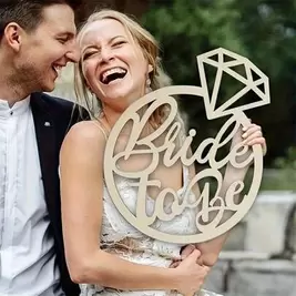 -13%21:53:041 pieza Elegante Letrero de Prometida - Decoración colgante de boda con caligrafía y decoración de anillo - Decoración de fiesta de prometida de madera falsa, decoración y utilería para fiesta y photobooth de prometida - Suministros de fiesta