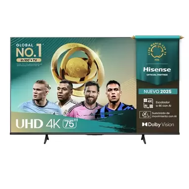 Televisor 75" LED 4K UHD 75A6NV Smart TV Hisense