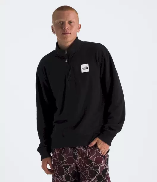 Polerón box half dome ¼ zip hombre