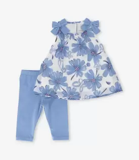 Conjunto recién nacida floreado