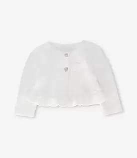 Chaleco recién nacida con lazo y vuelos