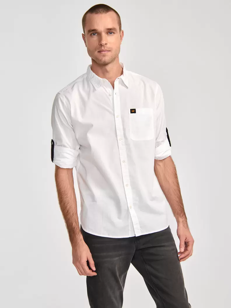 Camisa Manga LargaCasual Hombre Fundation Rojo Azul CAT