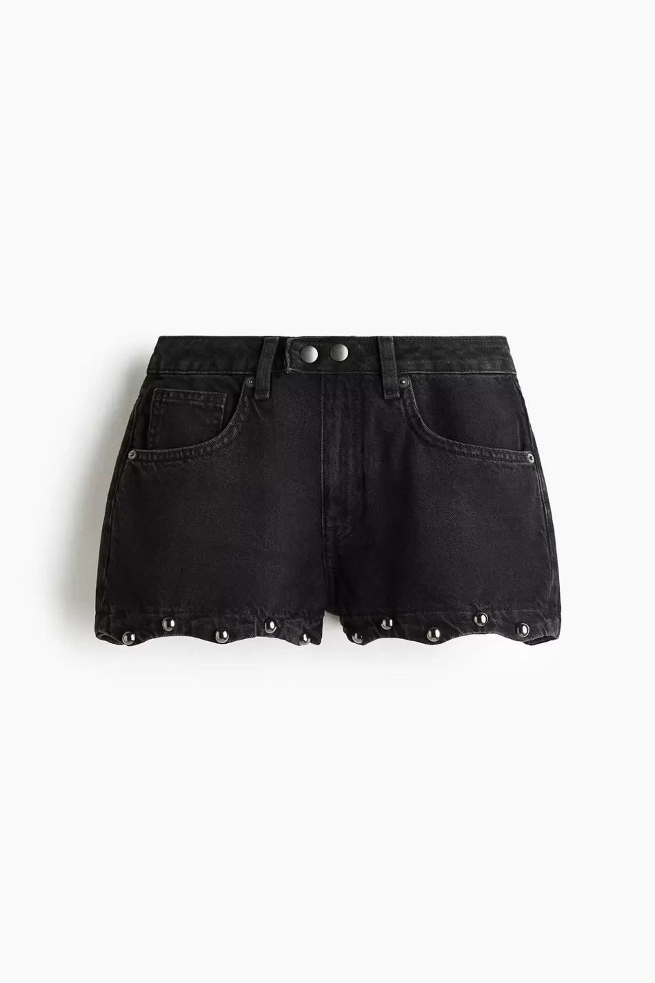 Shorts denim con tachas