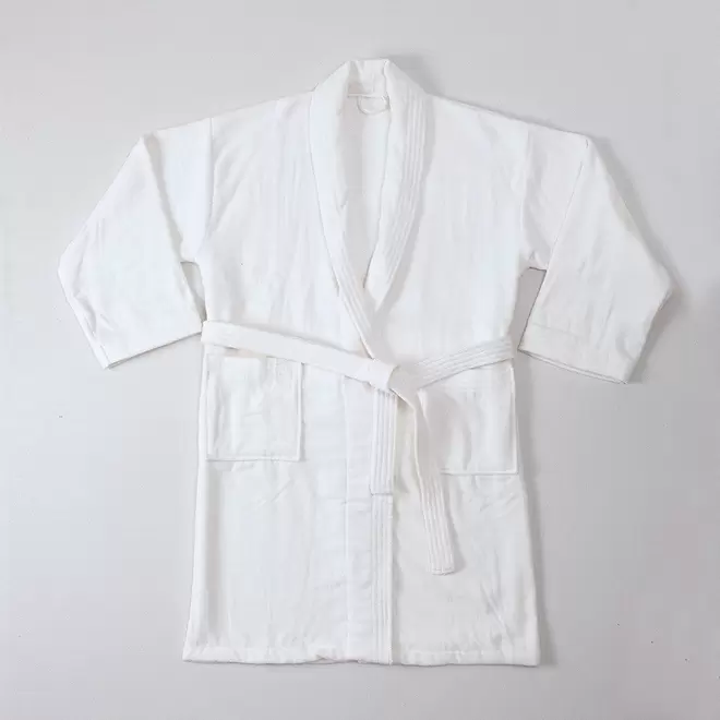 Bata baño blanca velour m