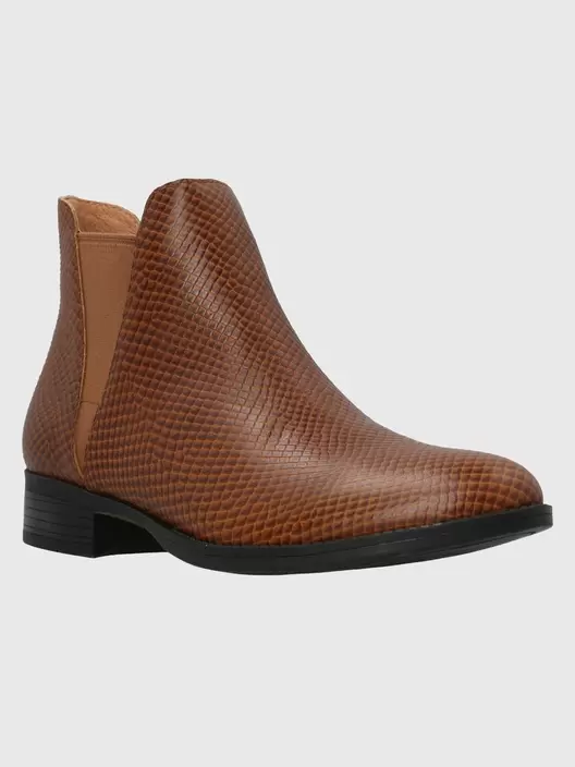 Botin Cuero Mujer Alva Café Hush Puppies