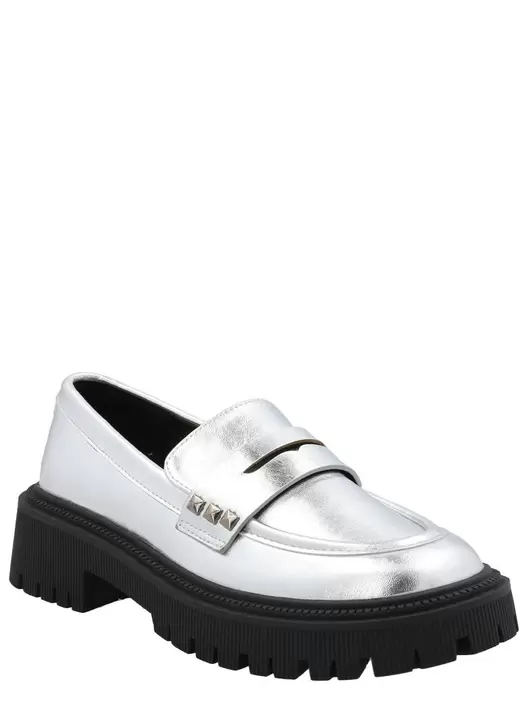 Mocasín Mujer West Plateado Azaleia