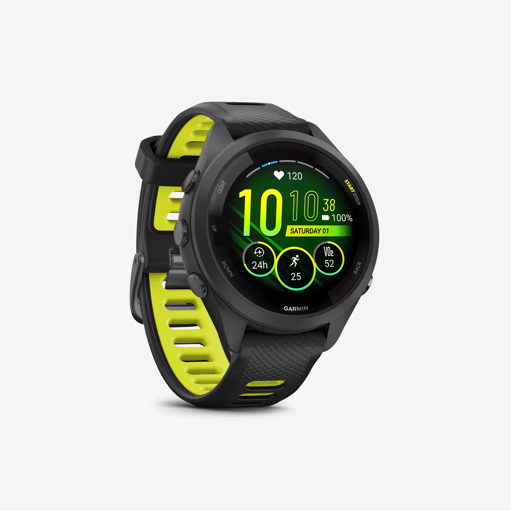 RELOJ INTELIGENTE DEPORTE GPS CARDIO FORERUNNER 265S MUSIC NEGRO AMARILLO