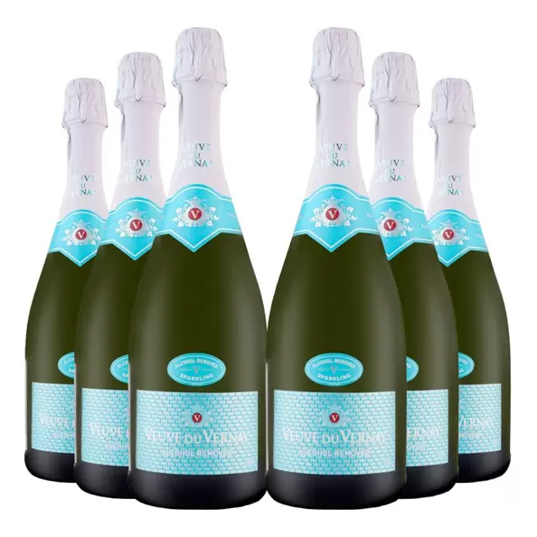 6 Espumante Veuve du Vernay Desalcoholizado Demi Sec Alcohol Free