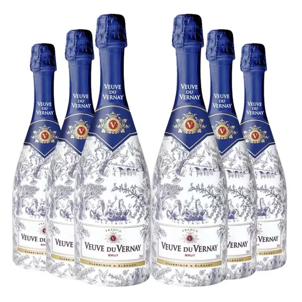 6 Espumante Veuve du Vernay Brut Blue