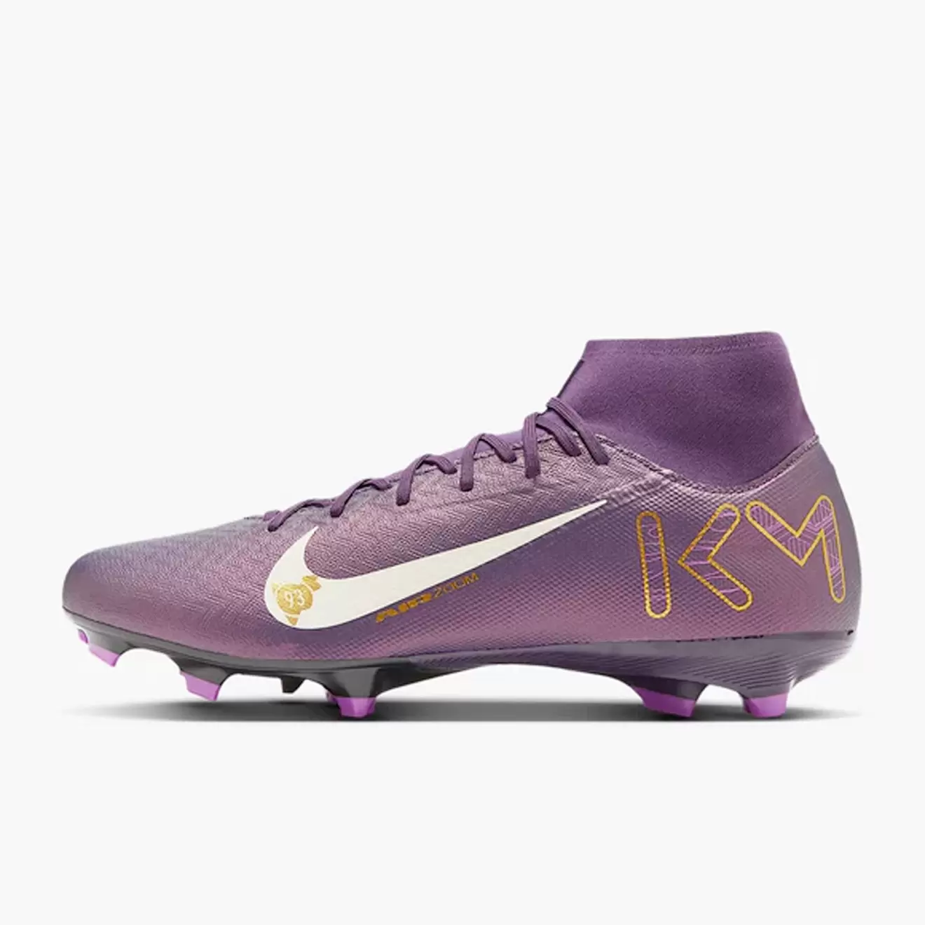 zapato de futbol nike zoom superfly 10 academy km morado fg adulto