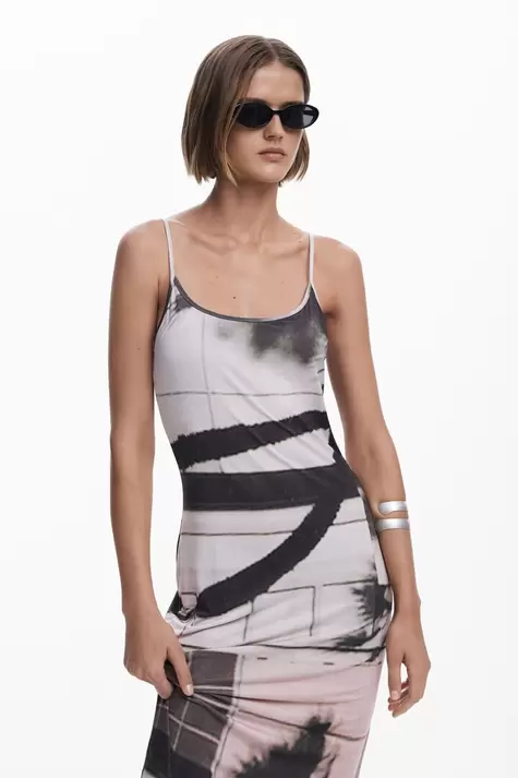 Vestido lencero paisaje urbano