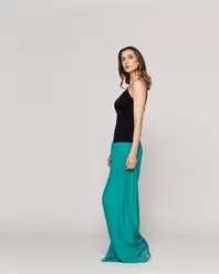 Top Mujer Tati Básico Tirantes Finos Negro LineatreTop Mujer Tati Básico Tirantes Finos Negro Lineatre