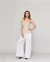 Top Mujer Tati Básico Tirantes Finos Beige LineatreTop Mujer Tati Básico Tirantes Finos Beige Lineatre