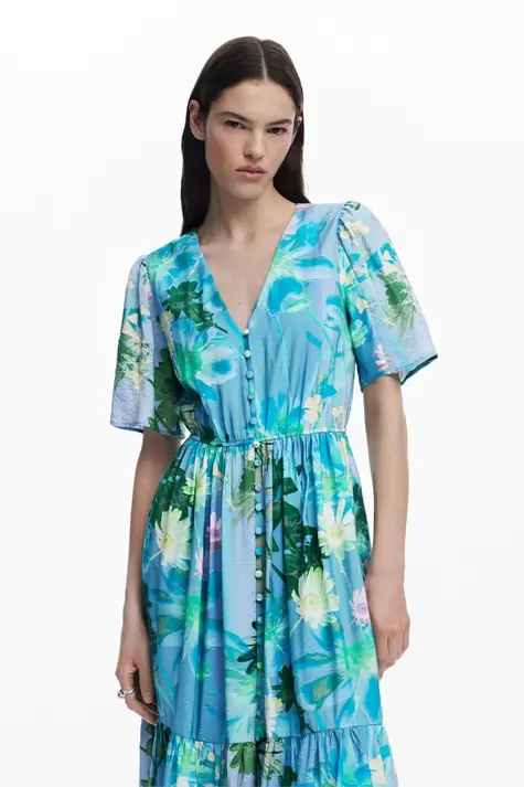 Vestido camisero floral