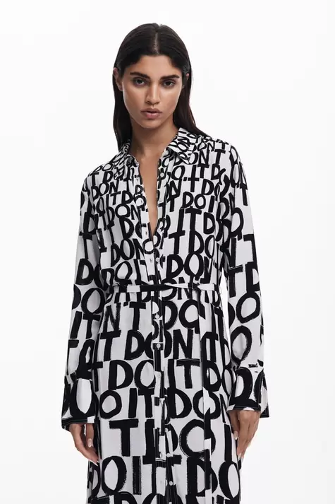 Vestido midi lettering