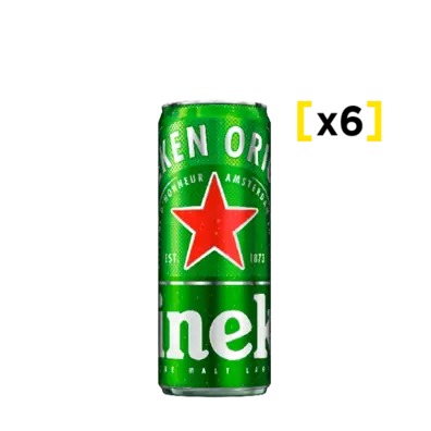 Cerveza Heineken lata 470 CC x6