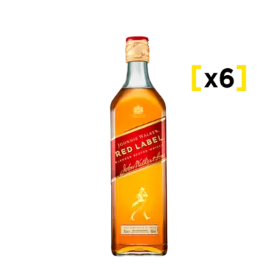 Whisky Johnnie Walker Etiqueta Roja Red Label 750 CC x6