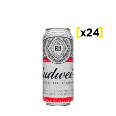 Cerveza Budweiser lata 473 CC x24