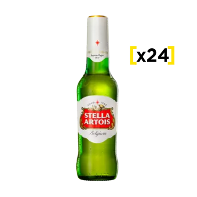 Cerveza Stella Artois Botella 330 CC x24