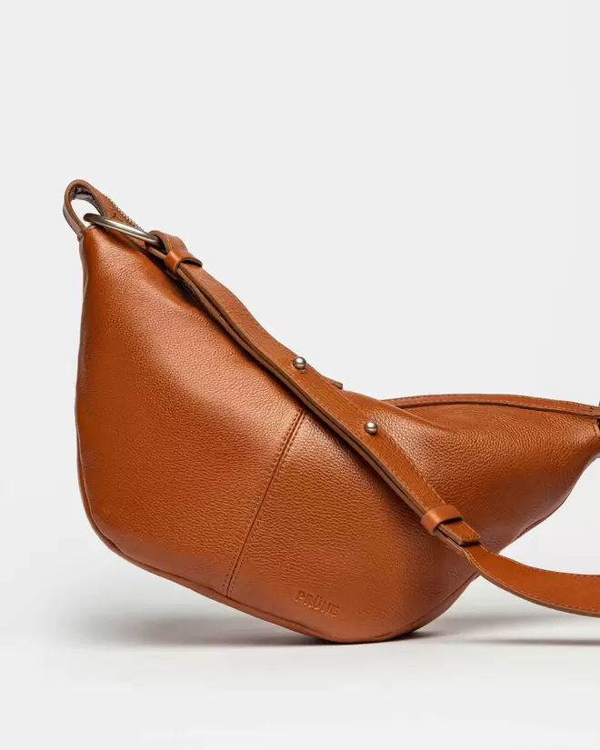 Bandolera Bambu en cuero satinado