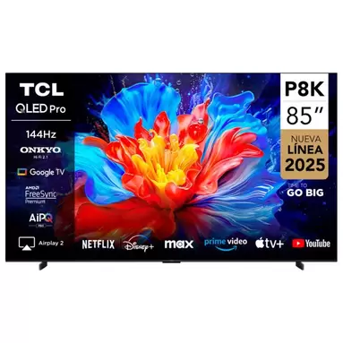 Televisor 85" QLED 4K UHD 85P8K Google TV Smart TV TCL