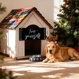 NEW1 pieza "Trátatelo" Placa negra (con cuerda colgante), texto blanco, patrón clásico, decoración de puerta para fiesta, cumpleaños, restaurante, cafetería, celebración, 30*15cm/20*10cm, dos tamaños disponibles, reunión en el hogar