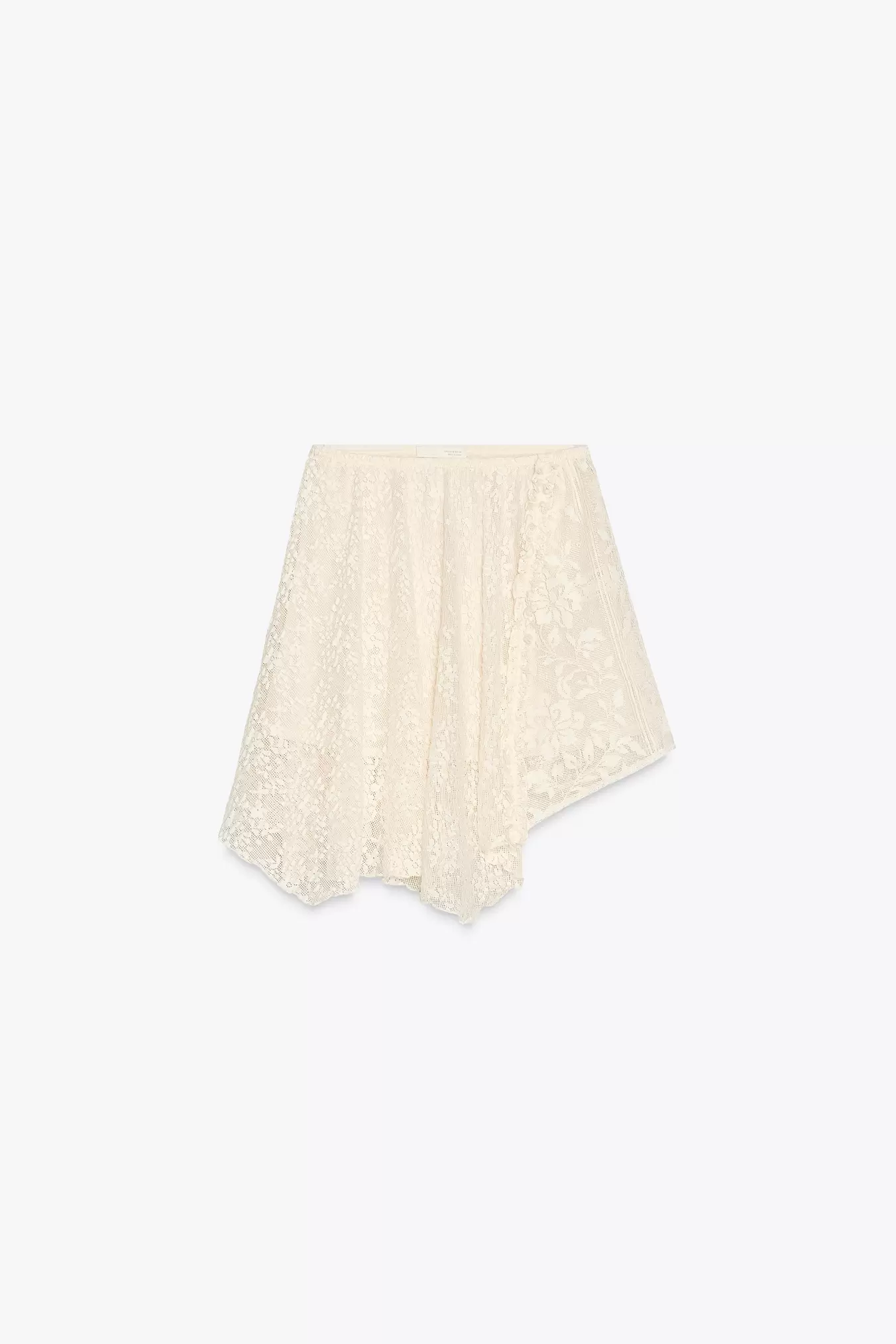 FALDA MINI ASIMÉTRICA ENCAJE