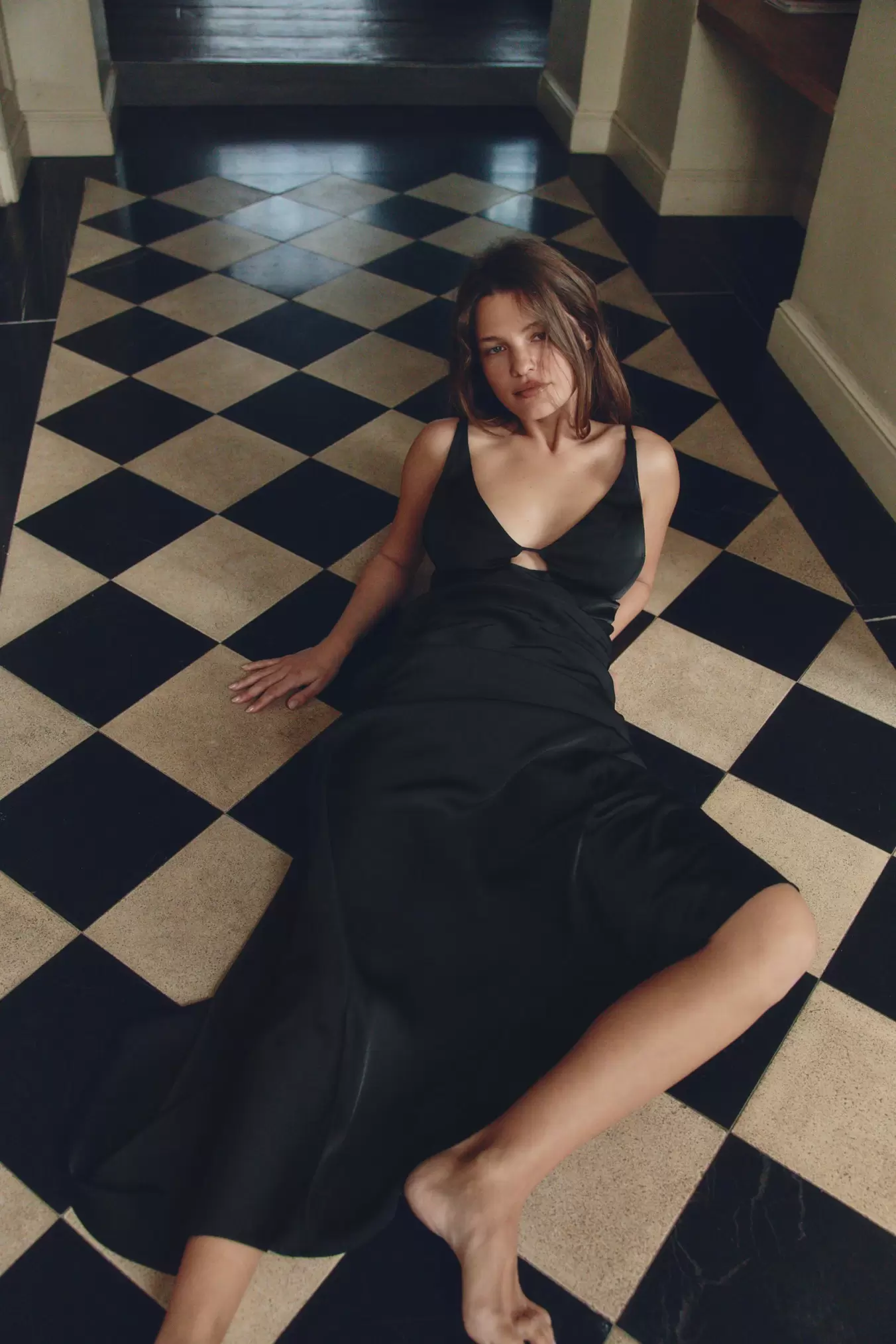 VESTIDO TIRANTES SATINADO