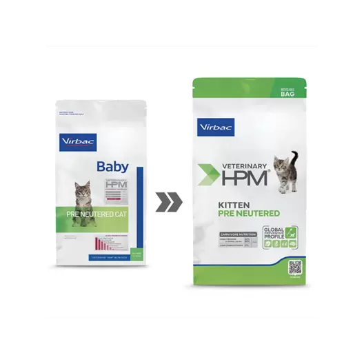 Alimento HPM Virbac Cat Baby Pre Neutered 1.5kg