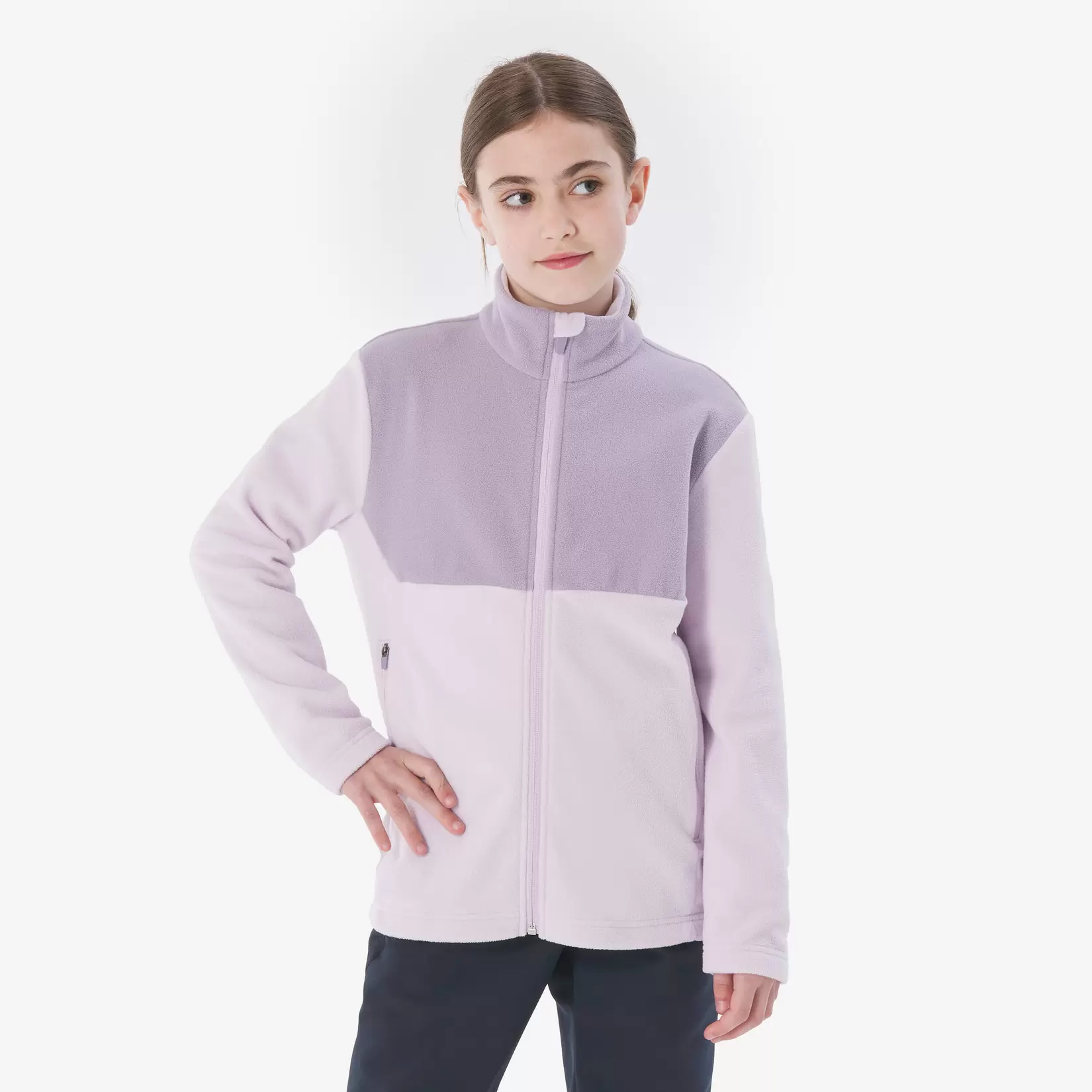 POLAR DE SENDERISMO NIÑOS MH500 ZIP