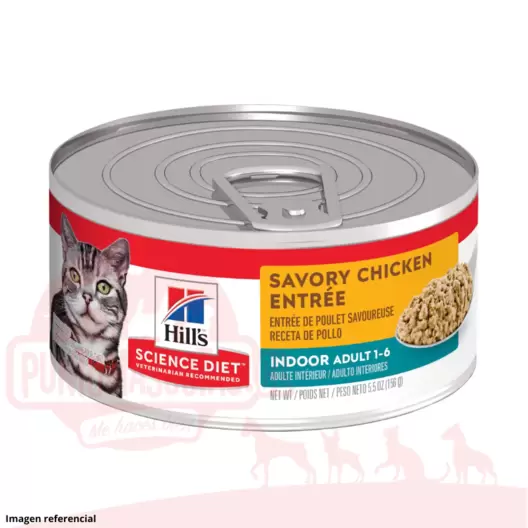 Alimento Humedo Hills Feline Indoor Savory Chicken