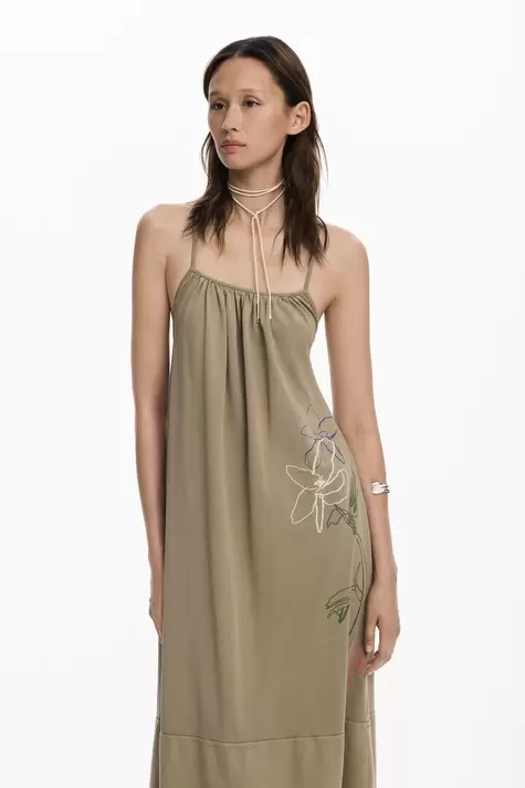 Vestido escote recto