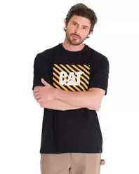 Polera Manga Corta Hombre EVERYDAY WORKWEAR GRAPHIC TEE Negra Cat