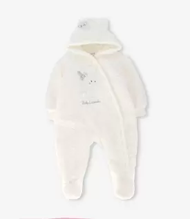 Saquito recién nacida trenzado con conejo