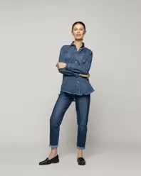 Blusa Mujer Brisela Camisera Azul LineatreBlusa Mujer Brisela Camisera Azul Lineatre