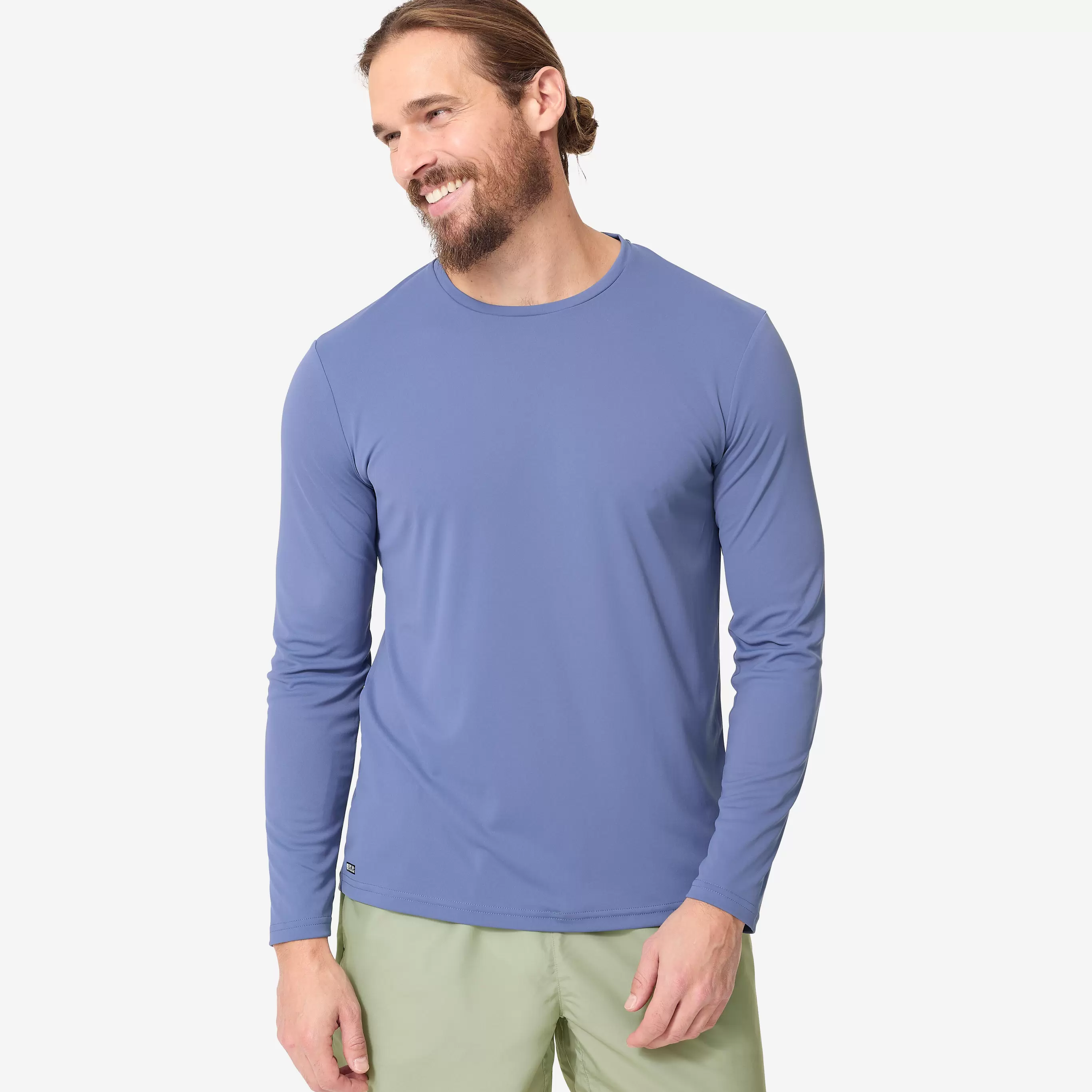 Polera UV hombre manga larga surf azul