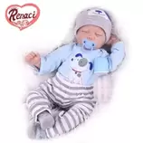 Muñeca Bebé Reborn De Silicona y Algodón 55cm