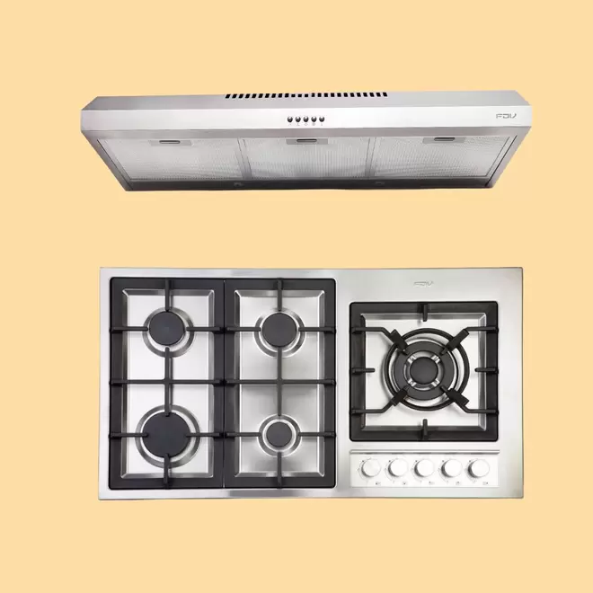 Kit Encimera Deluxe Elite 90 Gas Licuado + Campana FDV Class 90