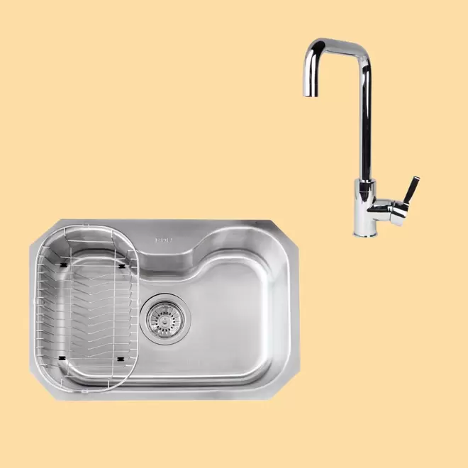 Kit Lavaplatos Small Acqua Bajo Cubierta + Grifería Futura