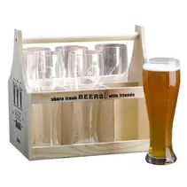 Set 6 Vaso Cerveza C/N° En Caja