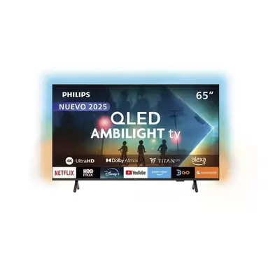 televisor 65" Smart TV Philips 65 QLED 4K UHD con TITAN OS Philips