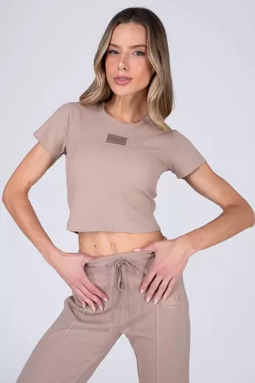 Polera Manga Corta Waffle Beige Everlast