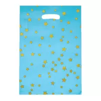 Bolsa Stars Metalizada Celeste 10 Uni