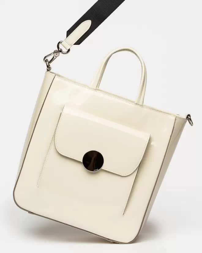 Shopper The Circle en cuero charol