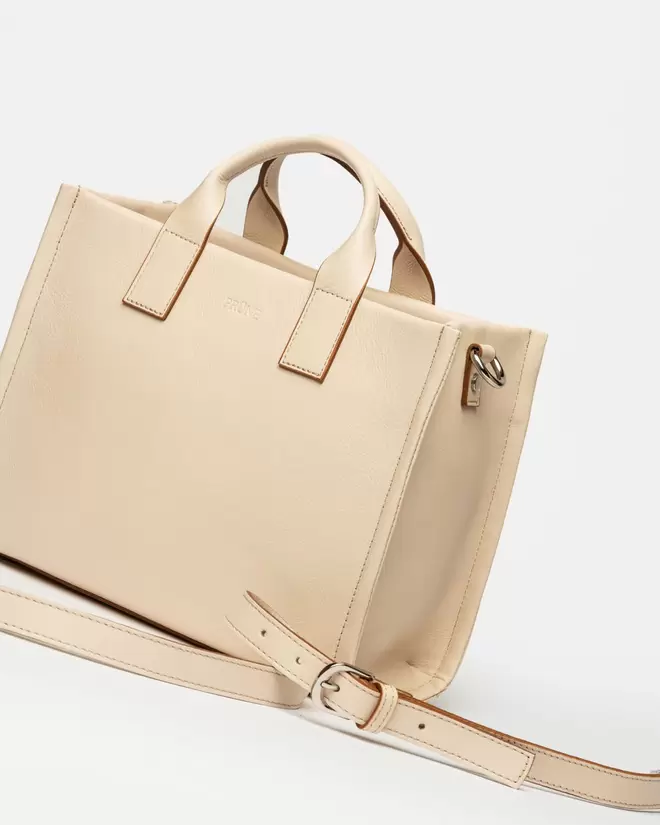 Cartera de mano Capri en cuero liso vegetal