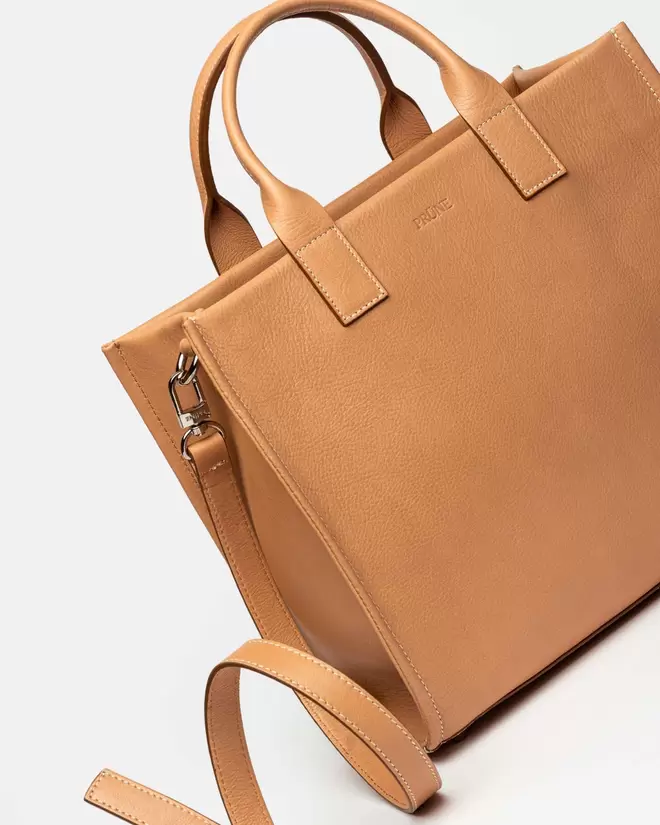 Cartera de mano Capri en cuero vegetal liso