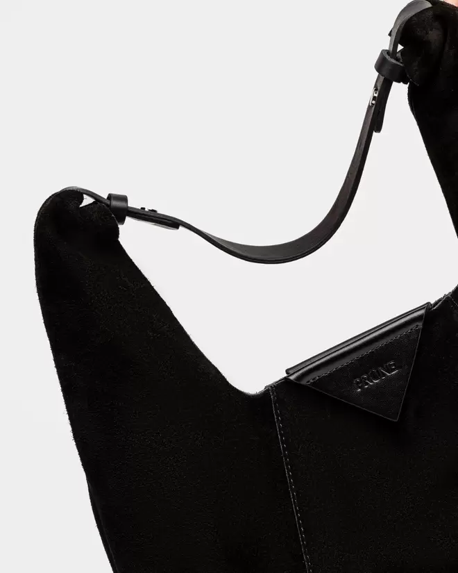 Cartera al hombro The Shopping en cuero gamuza