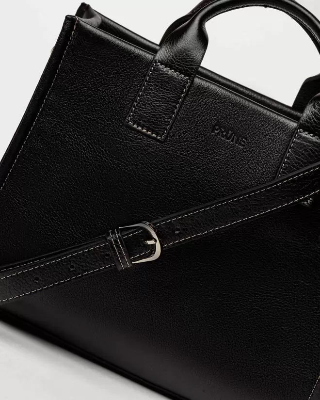 Cartera de mano Capri en cuero liso vegetal