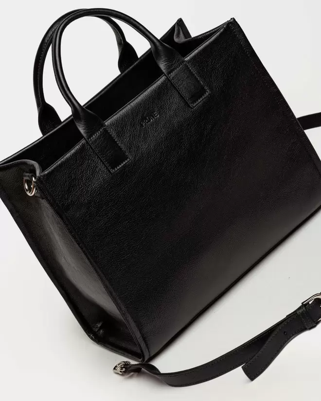 Cartera de mano Capri en cuero vegetal liso