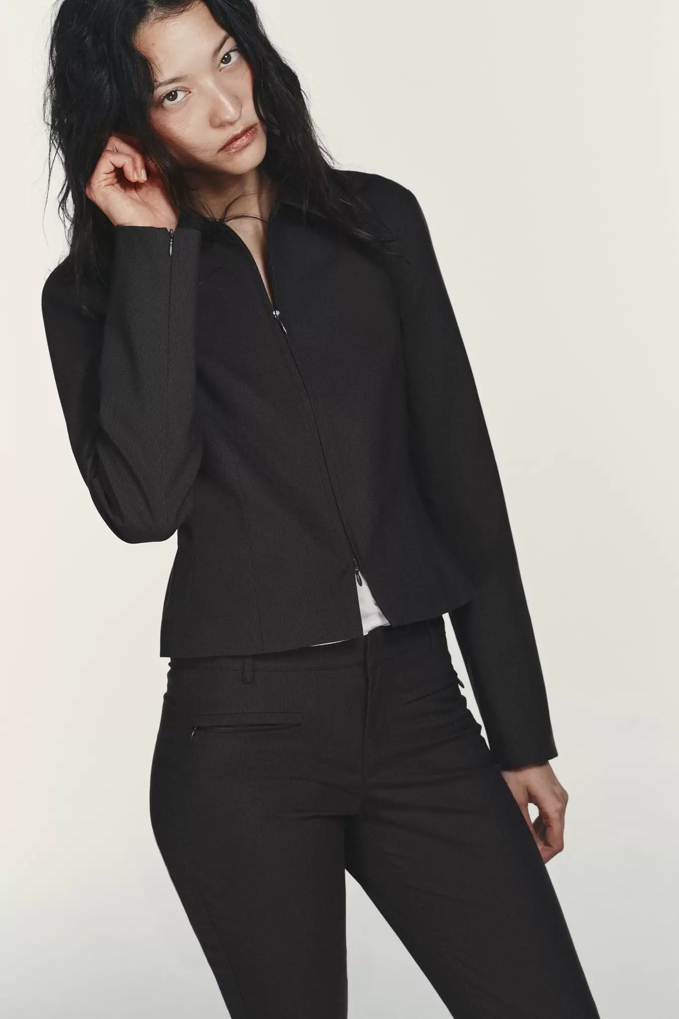 CAZADORA RAYAS CREMALLERAS